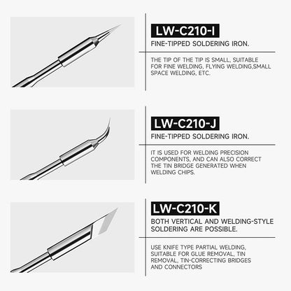 Luowei LW-C210-K  Lead Free Soldering Iron TIP For Aifen Sugon JBC Mechanic etc.