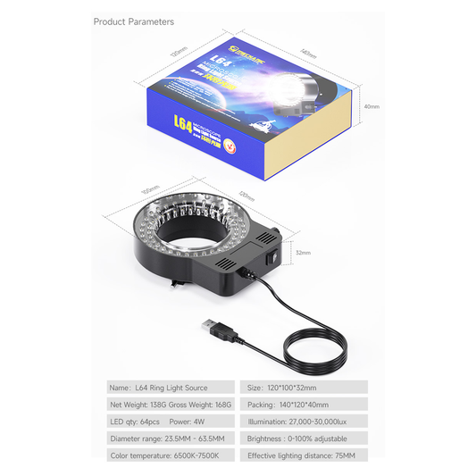 Mechanic L64 Microscope Ring Light Source
