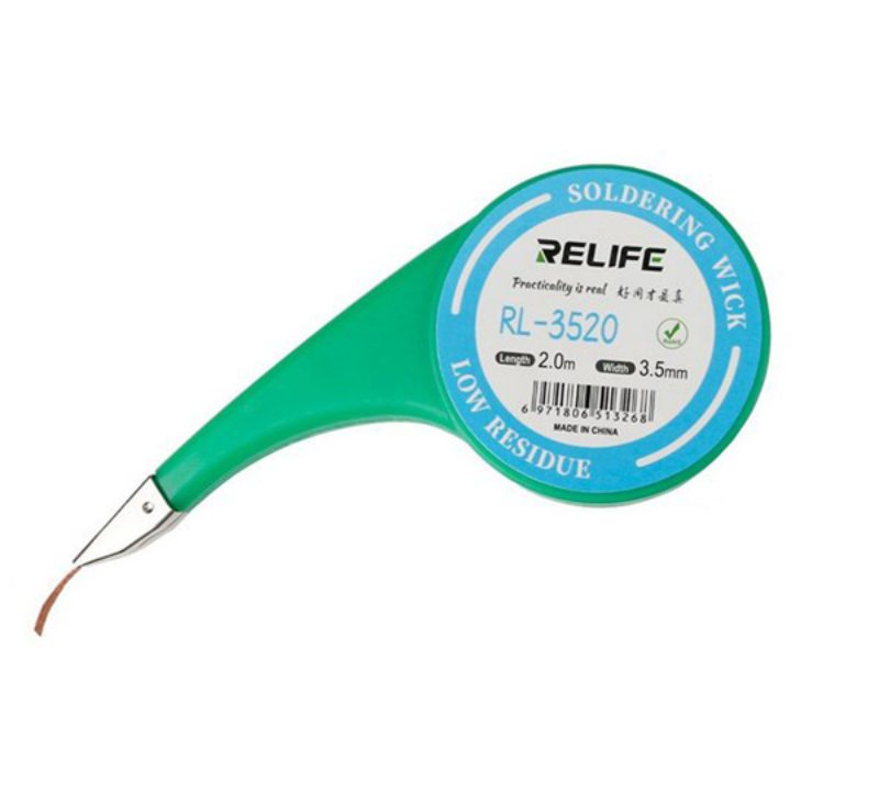 RELIFE RL-3520 Desoldering Wick – 2.0m Length | 3.5mm Width