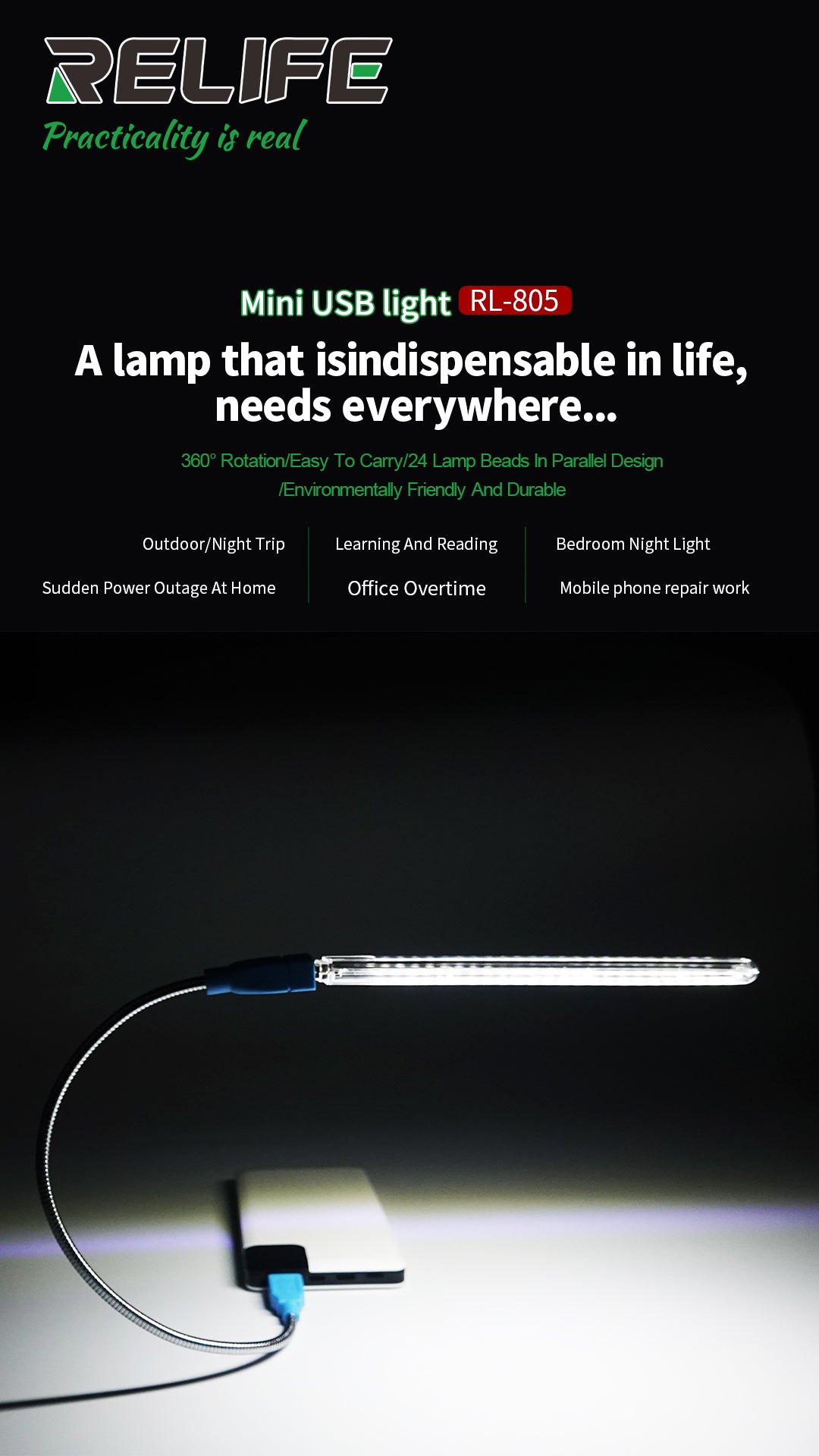 RELIFE RL-805 USB Mini LED LAMP