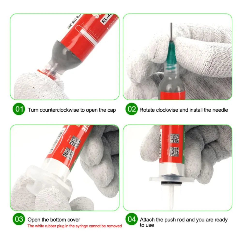 RELIFE RL-406S HIGH TEMPERATURE SOLDER PASTE WITH SYRINGE - 227°C