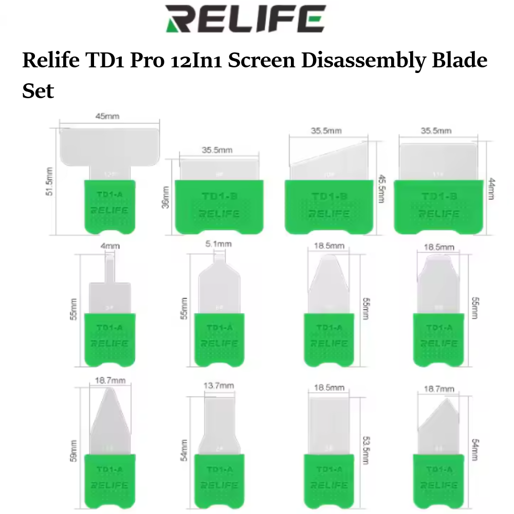 Relife TD1 Pro 12in1 Screen Disassembly Blade Set