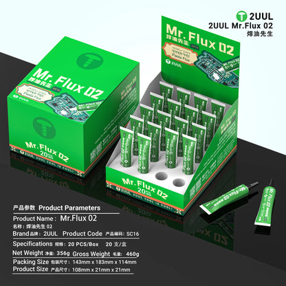 2UUL SC16 Mr. Flux 002 Antioxidant Flux for PCB Repair