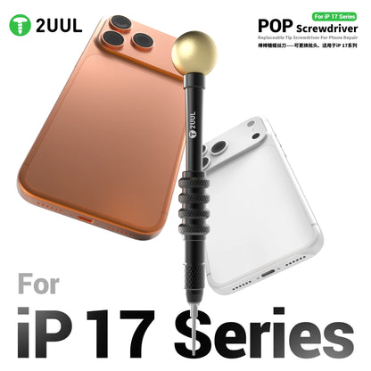 2uul SD87 POP Screwdriver Replaceable Tip Screwdriver for iPhone 17 Series
