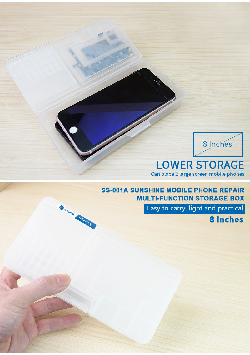 SUNSHINE SS-001A Mobile Phone LCD Screen Mainboard IC Parts Repair Multi-function Storage Box