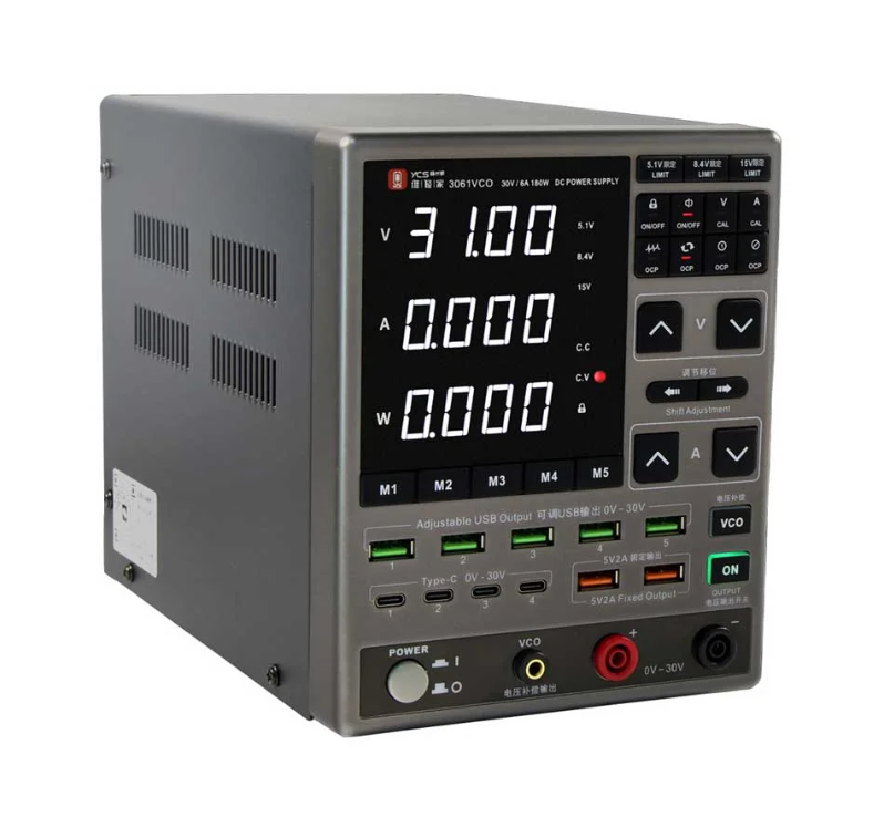 YCS 3061 VCO Adjustable DC Power Supply 30V 6A with OCP Protection for Phone Repair Digital Multifunctional Voltage Current Test