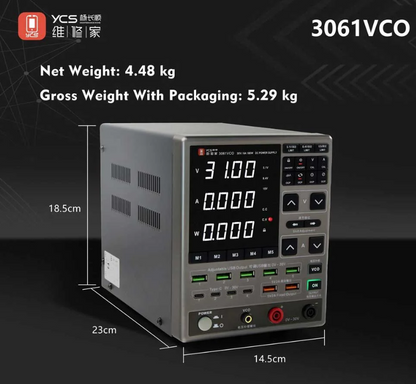 YCS 3061 VCO Adjustable DC Power Supply 30V 6A with OCP Protection for Phone Repair Digital Multifunctional Voltage Current Test