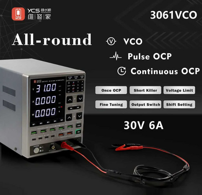 YCS 3061 VCO Adjustable DC Power Supply 30V 6A with OCP Protection for Phone Repair Digital Multifunctional Voltage Current Test