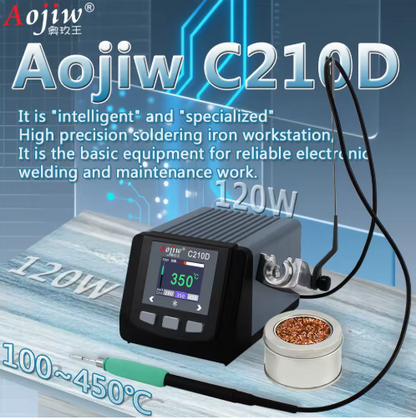 Aojiw C210D Precision Digital Display Thermostatic Welding Station New Mobile Notebook Repair Soldering Iron Transformer Core
