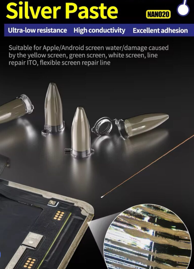 MECHANIC NANO20 Conductive Silver Paste for iPhone Android Phone Repair Flexible Screen Circuit Repair ITO Silver Paste