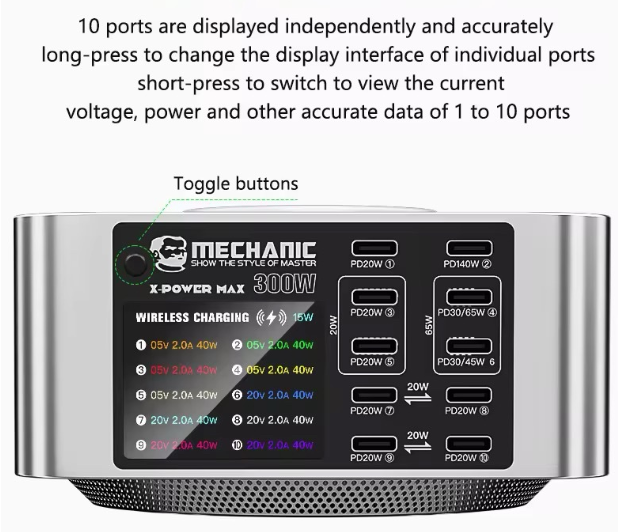 Mechanic Desktop Superfast Charging Station X-POWER Max