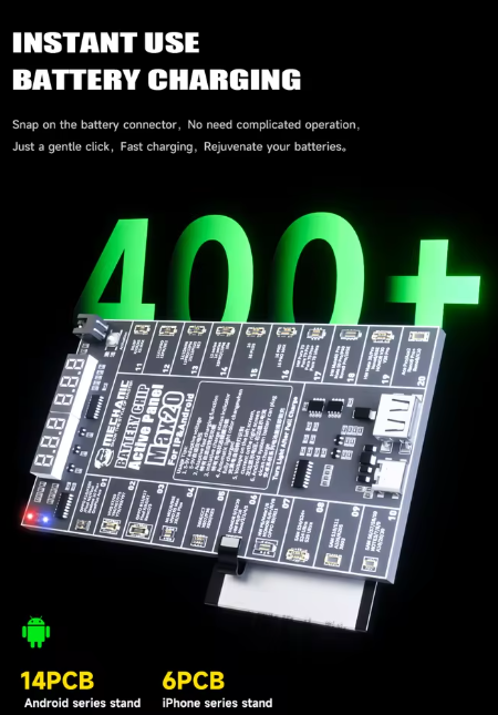 MECHANIC Max20 battery activation board suitable for iphone 8-16PM and Android mobile phone circuit board fast charging tester