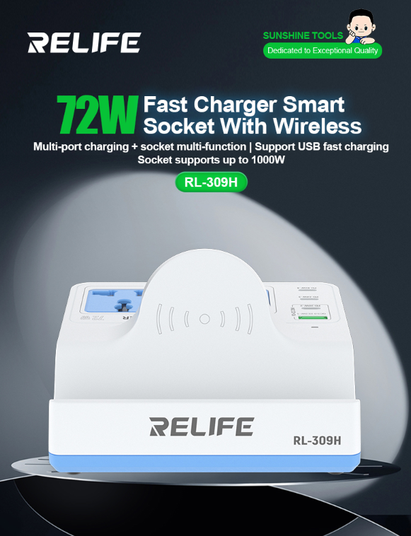 RELIFE RL-309H Fast Charger Smart Socket With Wireless