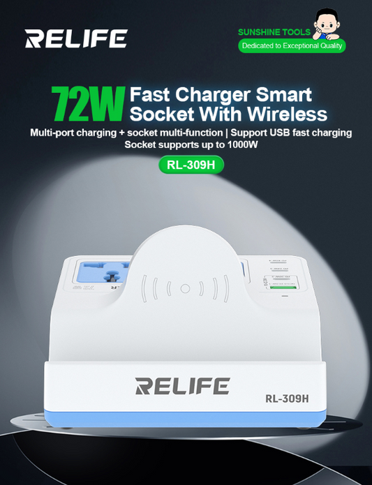 RELIFE RL-309H Fast Charger Smart Socket With Wireless