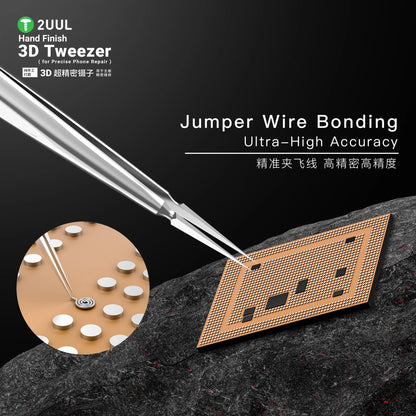 2UUL TW01 Hand Finish 3D Tweezer for Precise Phone Repair