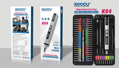 KOOCU K04 ELECTRIC SCREWDRIVER SET 58 IN 1 {PEN SHAPE,EASY TO GRIP}