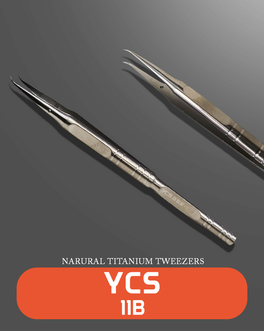 YCS 11B Repair Titanium Alloy Curved Pointed Tweezers