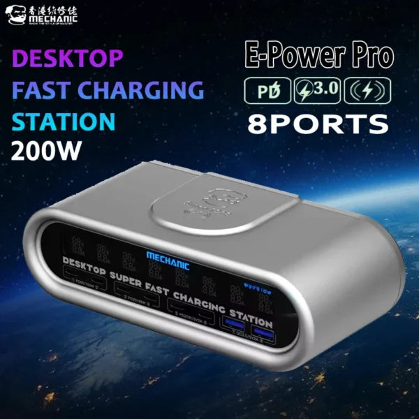 Mechanic 8 ports charger E= power