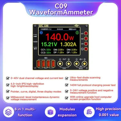 I2C C09 Digital Waveform Voltage Meter – Model Host for Precision Testing
