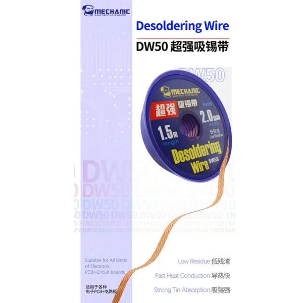 Mechanic DW50 2015 Desolder Wire 10PCS SET 2.0MM 1.5 M