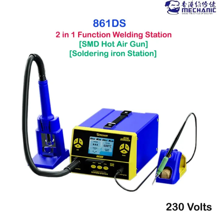 Mechanic 861DS 2in1 Dual Function intelligent Hot Air SMD Rework Station