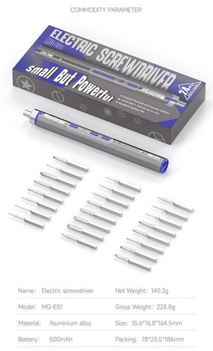 Mastergo MG-ES1 Electric Screwdriver set with 24 Bits