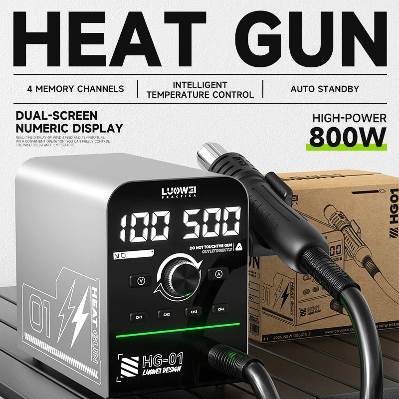 Luowei HG-01 800W Intelligent Hot Air Gun BGA rework station