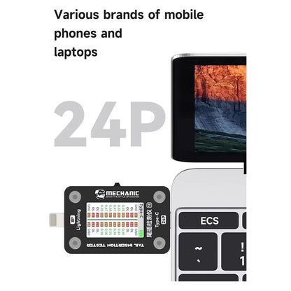 Mechanic T-824 SE Type-C to Lightning High Precision Digital Display Tail Insertion Tester