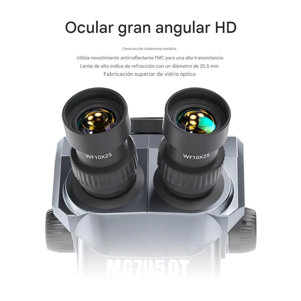 MASTERGO MG7050T-B11 (1:7.1 high zoom ratio-3D Continuous Zoom) 7X~50X trinocular Stereo Microscope