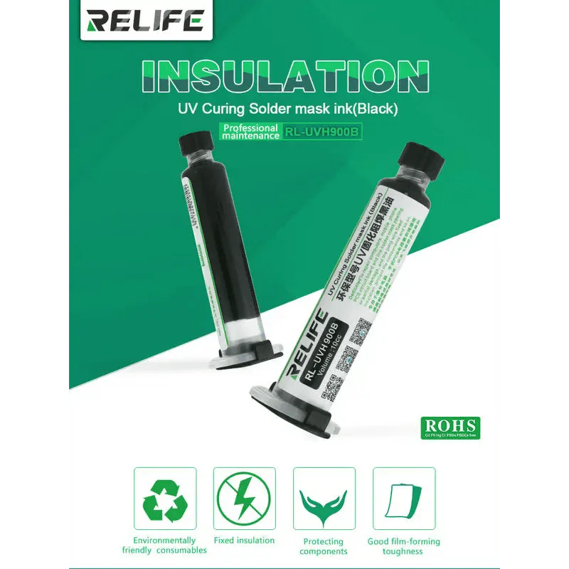 Relife RL-UVH900 Circuit Board UV Curing Solder Mask Ink BLACK