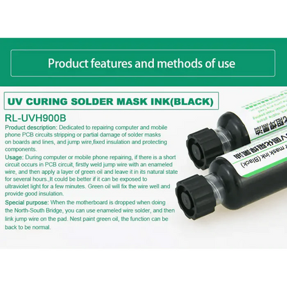 Relife RL-UVH900 Circuit Board UV Curing Solder Mask Ink BLACK