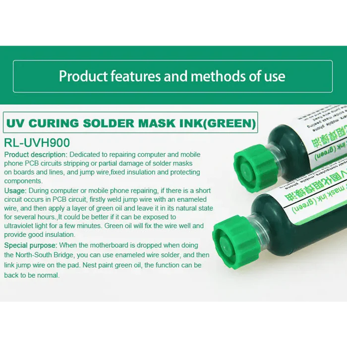 Relife RL-UVH900 Circuit Board UV Curing Solder Mask Ink green