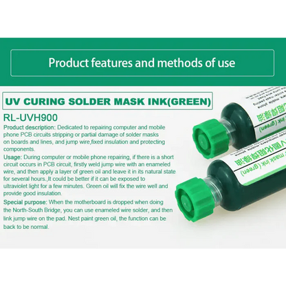 Relife RL-UVH900 Circuit Board UV Curing Solder Mask Ink green