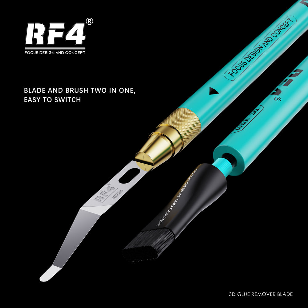 RF4 RF-KB11 3D TIN SCRAPING BLADE AND ANTI-STATIC GLUE REMOVAL BRUSH SET