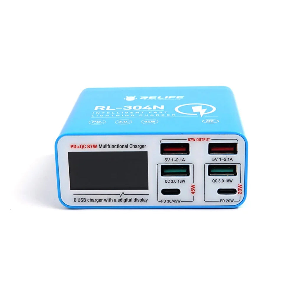 RELIFE Intelligent digital display 6-port charger/wide voltage RL-304N