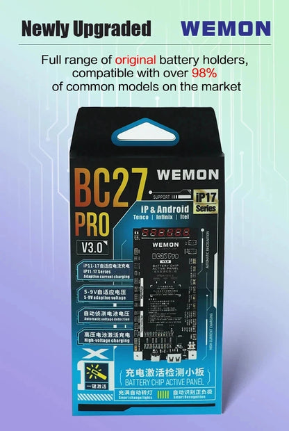 WEMON BC27 PRO Battery Activation Detection Board for IPhone 6-17 & 400+ Android