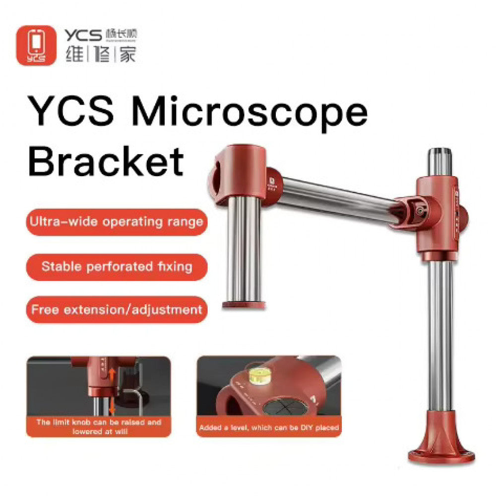 YCS Dragon Arm 360° Rotation Microscope Swing Arm Bracket with Levelling Device