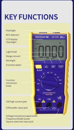 Mechanic SIV-120 Mini Portable Automatic Multimeter