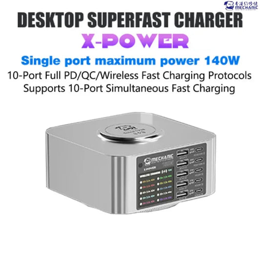 Mechanic X-POWER 10-Port Superfast Desktop Charger – 150Max Output