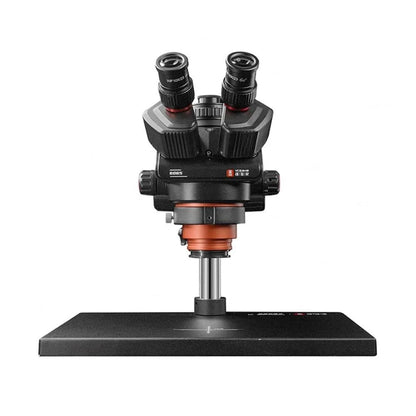 YCS 6065 Industrial Trinocular Stereo Microscope 0.6X-6.5X Zoom Microscope With Big Base For PCB Repair